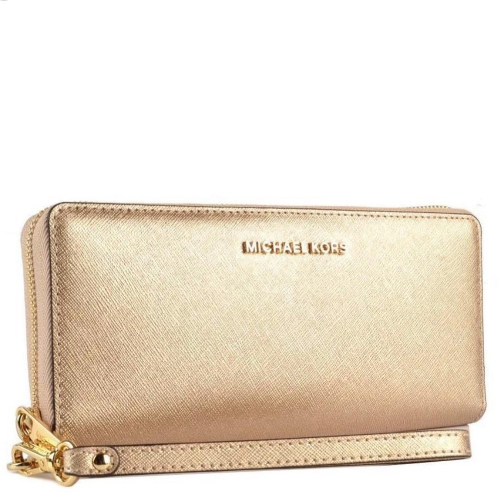 Michael Kors Jet Set Leather Wristlet Wallet